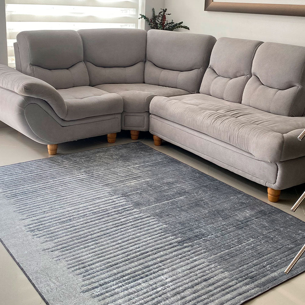 Tapete de Sala Persa Gris 100x150cm de Figuras Abstractas - TAPETES Y ALFOMBRAS | Bylmo