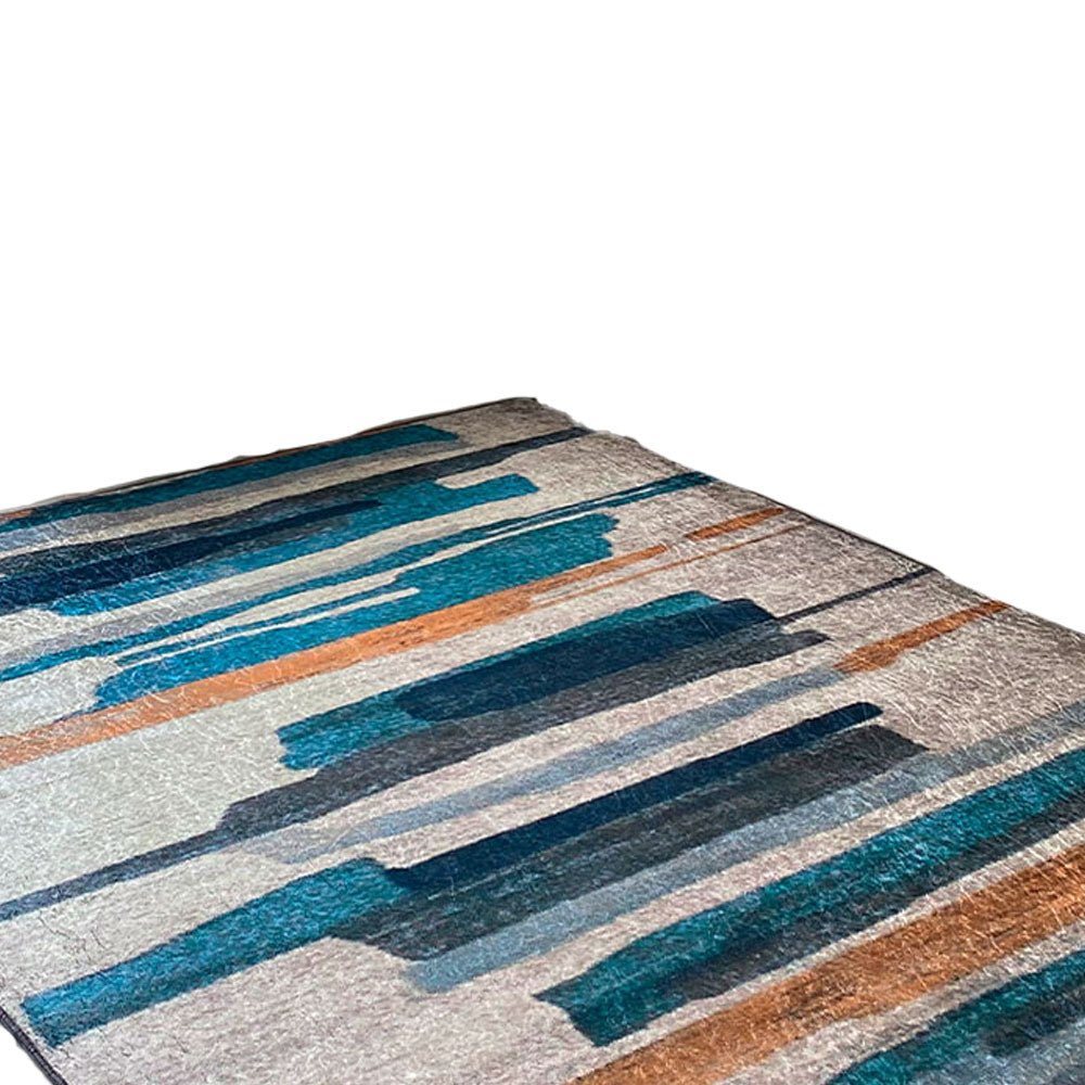 Tapete de Sala Persa Dorado 200x150cm de Figuras Geometricas - TAPETES Y ALFOMBRAS | Bylmo