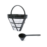 Cafetera Eléctrica Negro y Plateado 20.5x39.5cm Con Sistema Antigoteo y Moledor de Café Para 12 Tazas