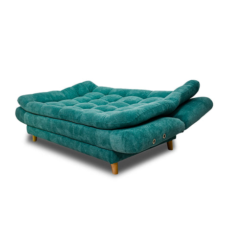 Sofacama Damasco Turquesa 185x40cm De Cuatro Puestos Reclinable - SOFAS Y POLTRONAS | Bylmo