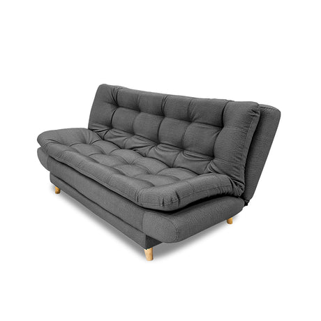 Sofacama Damasco Gris Oscuro 185x40cm De Cuatro Puestos Reclinable Con 2 Cojines Decorativos - SOFAS Y POLTRONAS | Bylmo