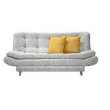 Sala Damasco Gris Claro 180x40cm De Cuatro Puestos Con Sofacama Sillas Auxiliares y Puff - SOFAS Y POLTRONAS | Bylmo