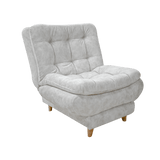Sala Damasco Gris Claro 180x40cm De Cuatro Puestos Con Sofacama Sillas Auxiliares y Puff - SOFAS Y POLTRONAS | Bylmo
