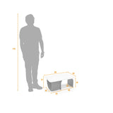 Mesa de Centro Ark Rectangular Blanco y Tabaco 80x37cm Con Patas - MESAS DE CENTRO | Bylmo