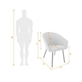 Silla de Comedor Aurora Petróleo 61x77cm Asiento Ovalado Con Apoya Brazos - SILLAS Y BUTACOS | Bylmo