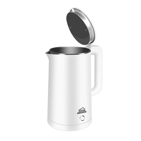 Hervidor Blanco y Plateado de Acero Inoxidable 21.5x25.4cm Para 1.9 Litros - HERVIDORES | Bylmo
