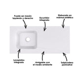 Cocina Modular Ambar Blanco 120x75cm Con Mesón y Sin Estufa - COCINAS | Bylmo