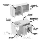 Cocina Modular Ambar Blanco 120x75cm Con Mesón y Sin Estufa - COCINAS | Bylmo
