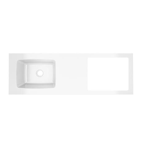 Cocina Modular Zafiro Blanco 180x75cm Con Mesón y Con Estufa - COCINAS | Bylmo