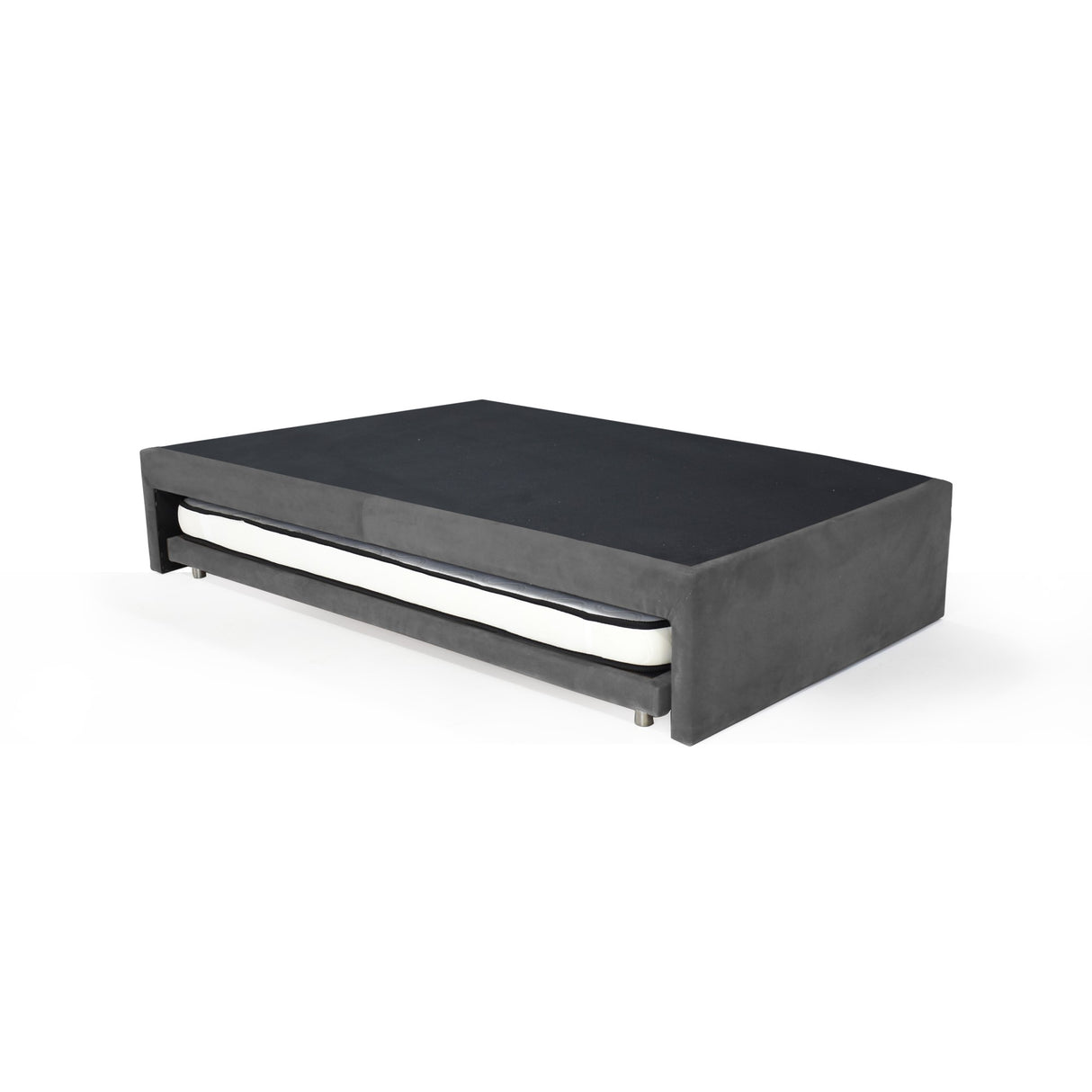 Cama Nido infantil Suecia Gris y Cromado 105x37cm para Colchón Sencillo 100 X 190 Cm con Colchoneta - CAMAS | Bylmo