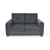 Sofá Zamora Gris 150x85cm de Dos Puestos con Apoya Brazos - SOFAS Y POLTRONAS | Bylmo