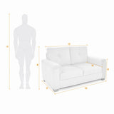 Sofá Zamora Gris 150x85cm de Dos Puestos con Apoya Brazos - SOFAS Y POLTRONAS | Bylmo