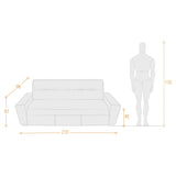 Sofacama Hamburgo Gris 210x87cm de Tres Puestos Recinable con Apoya Brazos - SOFAS Y POLTRONAS | Bylmo