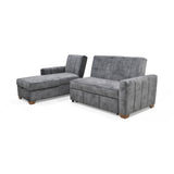 Sofacama Derecho Apolo Gris 220x92cm De Tres Puestos Reclinable Con Apoya Brazos - SOFAS Y POLTRONAS | Bylmo