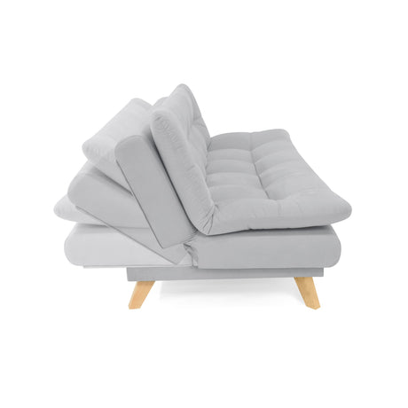 Sofacama Munich Plata 180x85cm de Tres Puestos Recinable Resistente a Rasguños - SOFAS Y POLTRONAS | Bylmo
