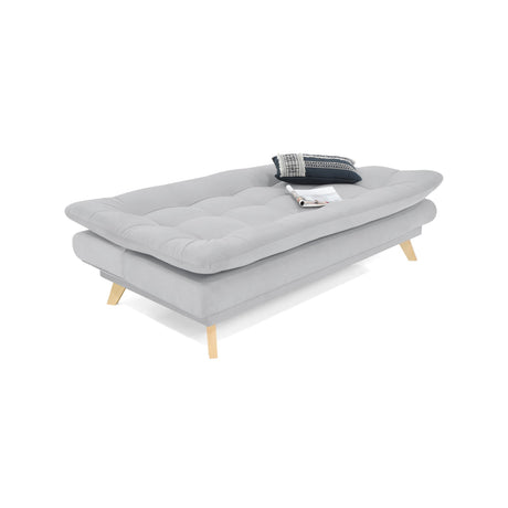 Sofacama Munich Plata 180x85cm de Tres Puestos Recinable Resistente a Rasguños - SOFAS Y POLTRONAS | Bylmo