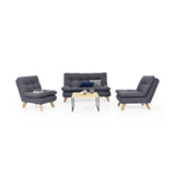 Sala Toulouse Gris 140x80cm de Cuatro Puestos - SOFAS Y POLTRONAS | Bylmo