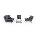 Sala Toulouse Gris 140x80cm de Cuatro Puestos - SOFAS Y POLTRONAS | Bylmo