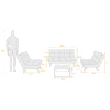 Sala Toulouse Gris 140x80cm de Cuatro Puestos - SOFAS Y POLTRONAS | Bylmo