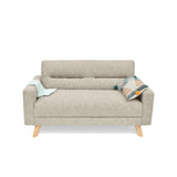 Sofá Barza Taupe 150x83cm de Dos Puestos con Apoya Brazos - SOFAS Y POLTRONAS | Bylmo