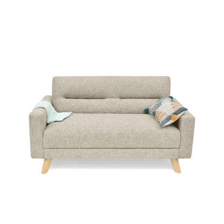 Sofá Barza Taupe 150x83cm de Dos Puestos con Apoya Brazos - SOFAS Y POLTRONAS | Bylmo