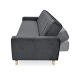 Sofá Dominic Gris 206x80cm de Tres Puestos Recinable con Apoya Brazos - SOFAS Y POLTRONAS | Bylmo