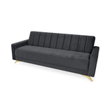 Sofá Dominic Gris 206x80cm de Tres Puestos Recinable con Apoya Brazos - SOFAS Y POLTRONAS | Bylmo