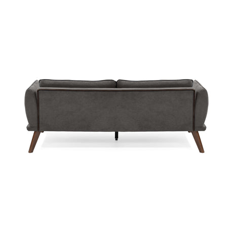 Sofá Hudson Gris 184x75cm de Tres Puestos con Apoya Brazos - SOFAS Y POLTRONAS | Bylmo