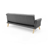 Sofacama Pensilvania Gris 205x87cm de Tres Puestos Recinable con Apoya Brazos - SOFAS Y POLTRONAS | Bylmo