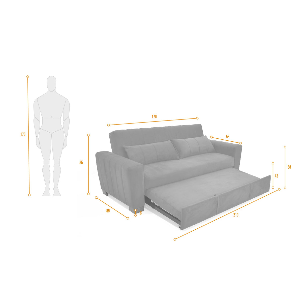 Sofacama Hannover Petróleo 210x85cm de Tres Puestos Recinable con Apoya Brazos - SOFAS Y POLTRONAS | Bylmo