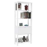 Estantería Rectangular Match Blanco 63x166cm Con Cinco Entrepaños - BIBLIOTECAS Y ESTANTERIAS | Bylmo