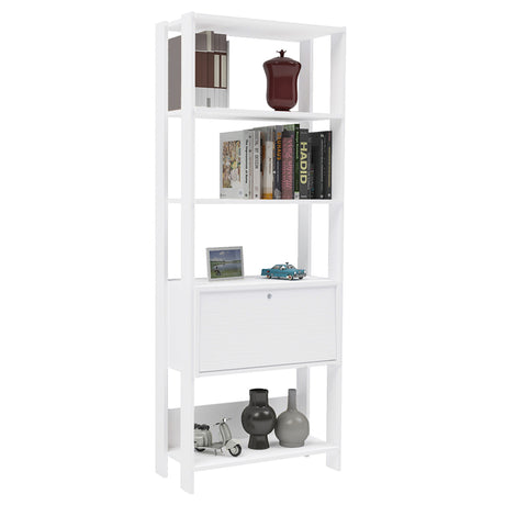 Estantería Rectangular Match Blanco 63x166cm Con Cinco Entrepaños - BIBLIOTECAS Y ESTANTERIAS | Bylmo