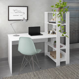Escritorio con Biblioteca Match Blanco 120x134cm con Tres Repisas - ESCRITORIOS | Bylmo