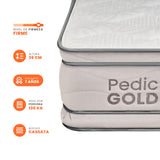 Colchón Firme Pedic Gold Blanco Sencillo 100x190cm Ortopedico con Pillow Doble - COLCHONES | Bylmo