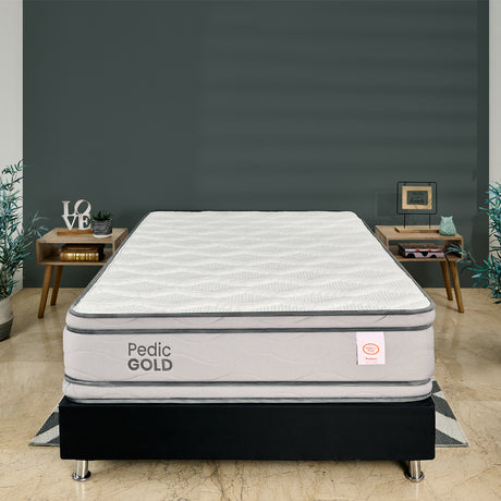 Colchón Firme Pedic Gold Blanco King 200x200cm Ortopedico con Pillow Doble - COLCHONES | Bylmo