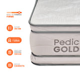 Colchón Firme Pedic Gold Blanco King 200x200cm Ortopedico con Pillow Doble - COLCHONES | Bylmo