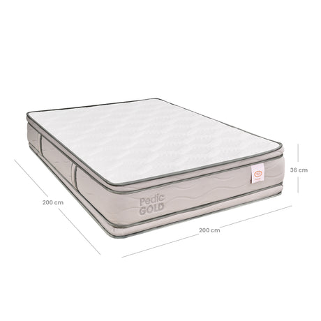 Colchón Firme Pedic Gold Blanco King 200x200cm Ortopedico con Pillow Doble - COLCHONES | Bylmo