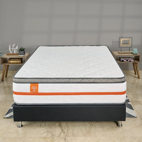 Colchón Firme Cromo Pro Blanco Queen 160x190cm Ortopedico con Pillow Sencillo - COLCHONES | Bylmo