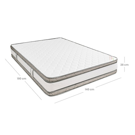 Colchón Firme Pedic Foam Blanco Doble 140x190cm Ortopedico con Pillow Doble - COLCHONES | Bylmo