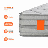 Colchón Firme Mercurio Blanco Semidoble 120x190cm Ortopedico con Pillow Sencillo - COLCHONES | Bylmo