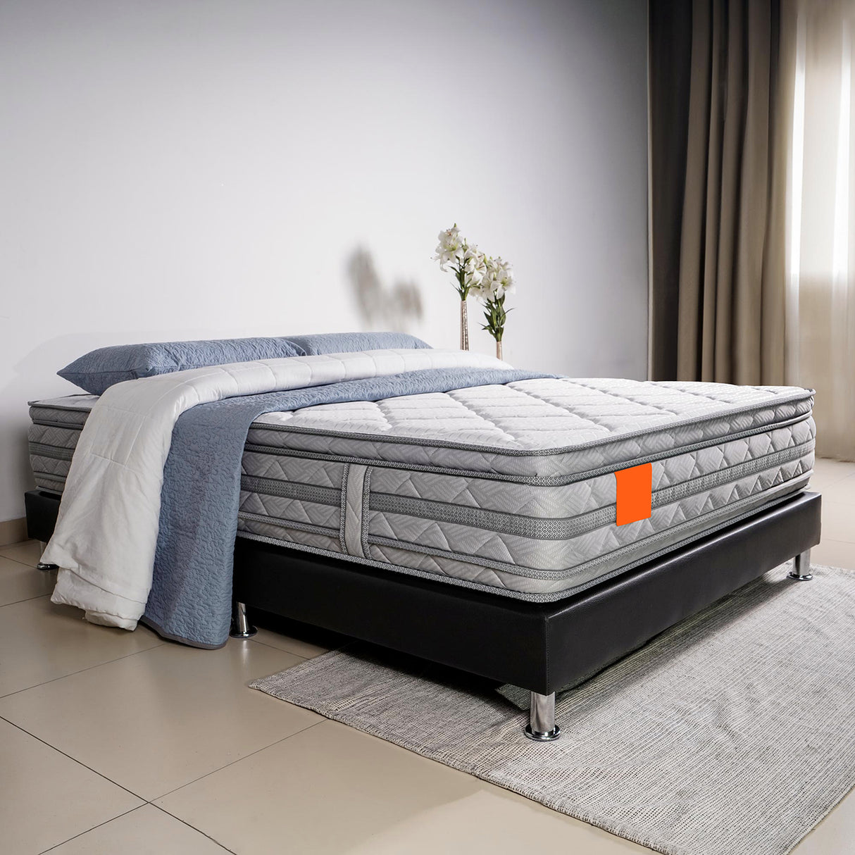 Colchón Firme Mercurio Blanco Queen 160x190cm Ortopedico con Pillow Sencillo - COLCHONES | Bylmo