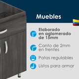 Barra de Cocina Ambar Soder 120x88cm con Mesón de Mármol Sintético y Cuatro Compartimientos - BARRAS Y MUEBLES AUXILIARES | Bylmo