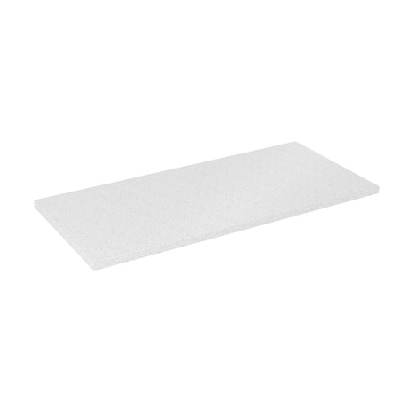 Barra de Cocina Ambar Blanco 120x88cm con Mesón de Mármol Sintético y Cuatro Compartimientos - BARRAS Y MUEBLES AUXILIARES | Bylmo