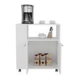Mueble Microondas Eldon Blanco 75x83.4cm Con Ruedas - ALACENAS Y MUEBLES MICROONDAS | Bylmo