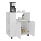 Mueble Microondas Eldon Blanco 75x83.4cm Con Ruedas - ALACENAS Y MUEBLES MICROONDAS | Bylmo