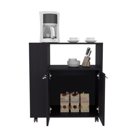 Mueble Microondas Eldon Wengue 75x83.4cm Con Ruedas - ALACENAS Y MUEBLES MICROONDAS | Bylmo