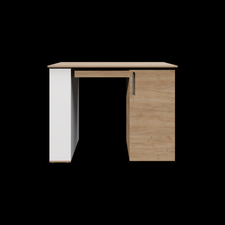 Barra de Cocina Allen Fresno Europeo y Blanco 120.3x91cm Con Seis Compartimientos - BARRAS Y MUEBLES AUXILIARES | Bylmo