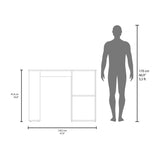 Barra de Cocina Allen Fresno Europeo y Blanco 120.3x91cm Con Seis Compartimientos - BARRAS Y MUEBLES AUXILIARES | Bylmo