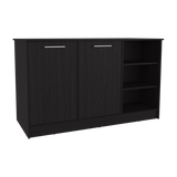Isla de Cocina Ginger Wengue 150x90.6cm Con Seis Compartimientos - BARRAS Y MUEBLES AUXILIARES | Bylmo
