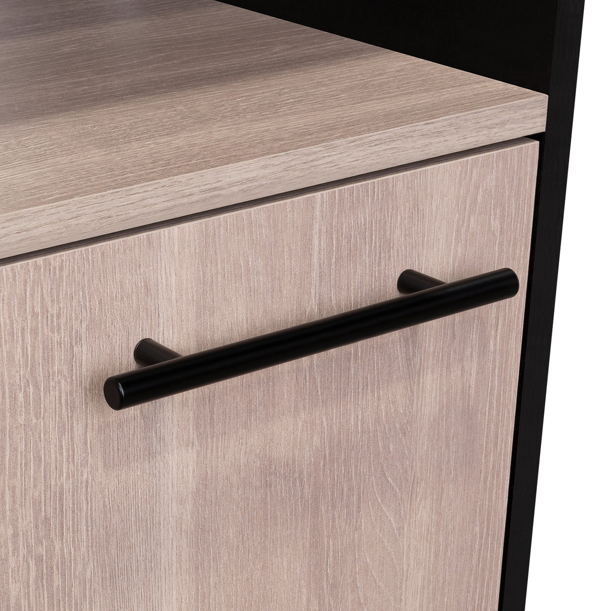 Mueble Auxiliar de Cocina Eldon Wengue y Bardolino 75x83.4cm Con Cinco Compartimientos y Con Ruedas - BARRAS Y MUEBLES AUXILIARES | Bylmo